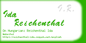 ida reichenthal business card